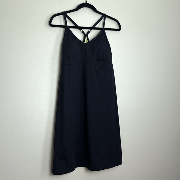 ATHLETA Black Shorebreak Racerback Swim Athletic Dress Size M - Picture 2 of 9